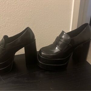 Black Platform Loafers